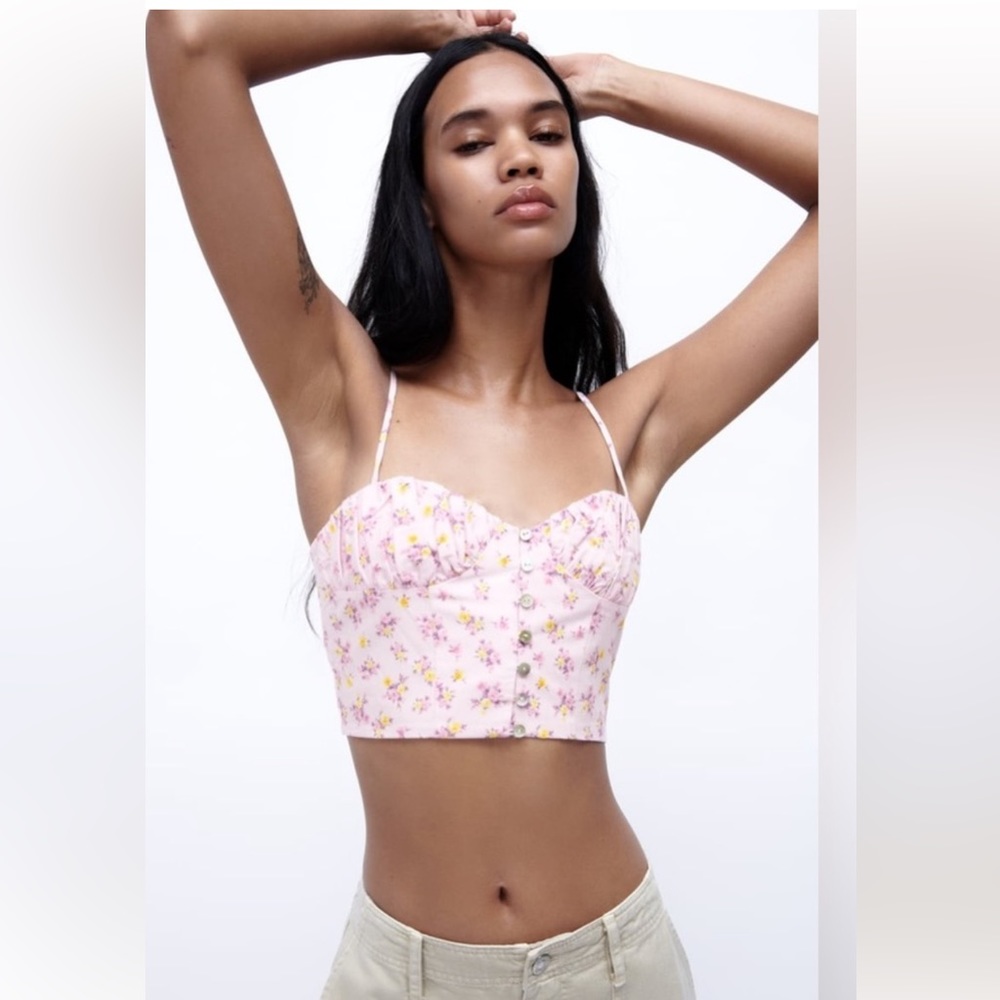 Zara Floral Crop Top